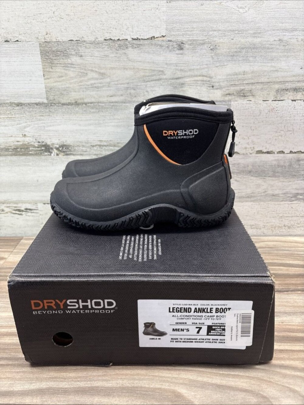 Dryshod Legend Ankle Boot Black Size Men 7/Womens 8 Waterproof/Insulated